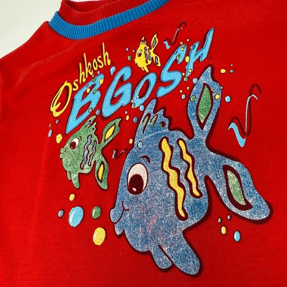 Vintage OshKosh Baby B'gosh fish Cute T-Shirt Size 24 Months Made In‎ USA